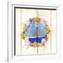 Coastal Sailboat Wreath-Mary Escobedo-Framed Art Print