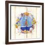 Coastal Sailboat Wreath-Mary Escobedo-Framed Art Print