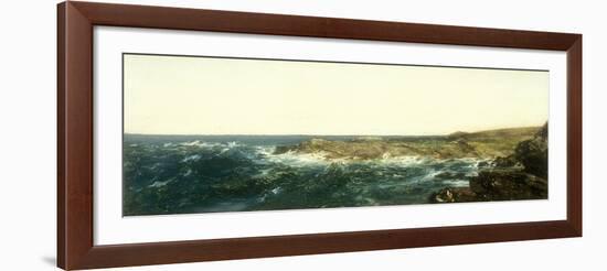 Coastal Scene, 1850 (Oil on Paper Mounted on Canvas)-John Frederick Kensett-Framed Giclee Print