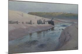 Coastal scene, 1893 pastel on paper-Fritz Thaulow-Mounted Giclee Print