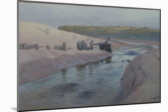 Coastal scene, 1893 pastel on paper-Fritz Thaulow-Mounted Giclee Print
