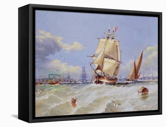 Coastal Scene, 1894-Edward Gentle-Framed Stretched Canvas