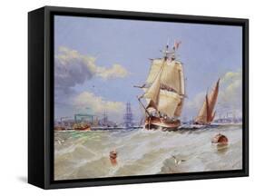 Coastal Scene, 1894-Edward Gentle-Framed Stretched Canvas