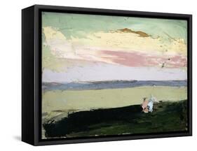 Coastal Scene at Sunset-Robert Henri-Framed Stretched Canvas