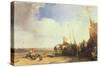 Coastal Scene in Picardy, C.1826-Richard Parkes Bonington-Stretched Canvas