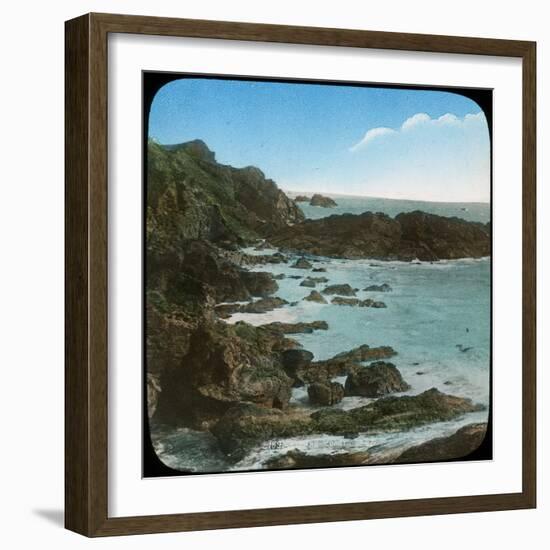 Coastal Scene Near the Lizard, Cornwall, Late 19th or Early 20th Century-null-Framed Giclee Print