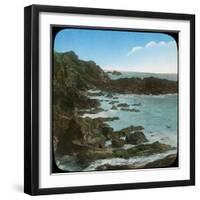 Coastal Scene Near the Lizard, Cornwall, Late 19th or Early 20th Century-null-Framed Giclee Print