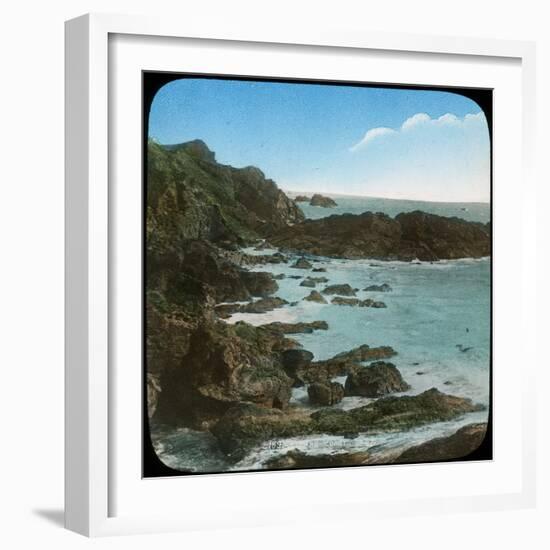 Coastal Scene Near the Lizard, Cornwall, Late 19th or Early 20th Century-null-Framed Giclee Print