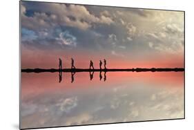 Coastal Scene with Adults-Josh Adamski-Mounted Photographic Print