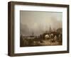 Coastal Scene with Figures-William Snr. Shayer-Framed Giclee Print