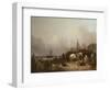 Coastal Scene with Figures-William Snr. Shayer-Framed Giclee Print