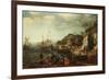 Coastal Scene with Fishermen and Huntsmen on the Shore, 1626-Adam Willaerts-Framed Giclee Print