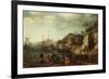 Coastal Scene with Fishermen and Huntsmen on the Shore, 1626-Adam Willaerts-Framed Giclee Print