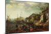 Coastal Scene with Fishermen and Huntsmen on the Shore, 1626-Adam Willaerts-Mounted Giclee Print