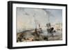 Coastal Scene with Fishermen on Broadstairs Pier-Henry C. Gritten-Framed Giclee Print