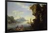 Coastal Scene with Fishermen-Salvator Rosa-Framed Giclee Print