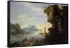 Coastal Scene with Fishermen-Salvator Rosa-Framed Stretched Canvas