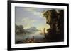 Coastal Scene with Fishermen-Salvator Rosa-Framed Giclee Print