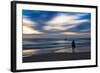 Coastal Scene with Man-Josh Adamski-Framed Photographic Print