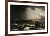 Coastal Scene with Sinking Ship, 1863-Martin Johnson Heade-Framed Giclee Print