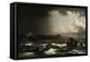 Coastal Scene with Sinking Ship, 1863-Martin Johnson Heade-Framed Stretched Canvas