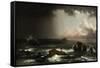 Coastal Scene with Sinking Ship, 1863-Martin Johnson Heade-Framed Stretched Canvas