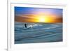 Coastal Scene with Surfer-Josh Adamski-Framed Photographic Print