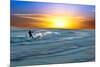 Coastal Scene with Surfer-Josh Adamski-Mounted Photographic Print