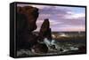 Coastal Scene-Frederic Edwin Church-Framed Stretched Canvas