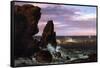 Coastal Scene-Frederic Edwin Church-Framed Stretched Canvas