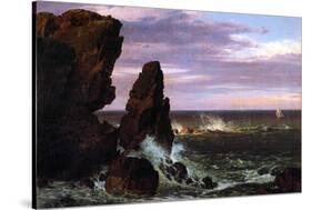 Coastal Scene-Frederic Edwin Church-Stretched Canvas