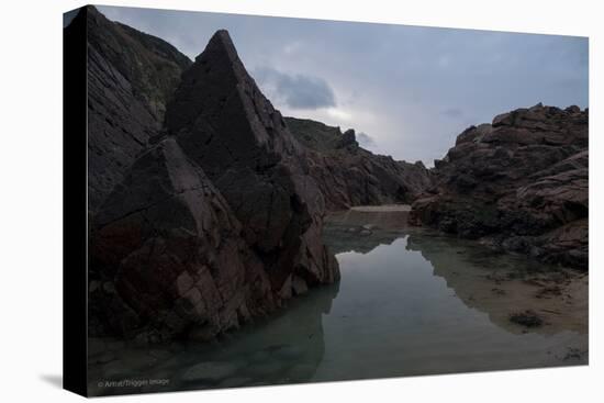 Coastal Scenery in England-David Baker-Stretched Canvas