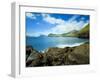 Coastal Scenery with the Vagafjordur and Streymoy Island in the Background, Village of Sydradalur, -Kimberley Coole-Framed Photographic Print
