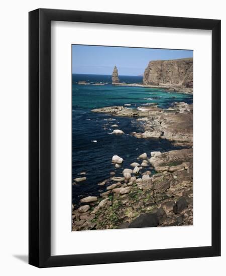 Coastal Sea Cliffs and Stacks, Near Cape Wrath and Sandwood Bay, Highland Region, Scotland-Duncan Maxwell-Framed Premium Photographic Print