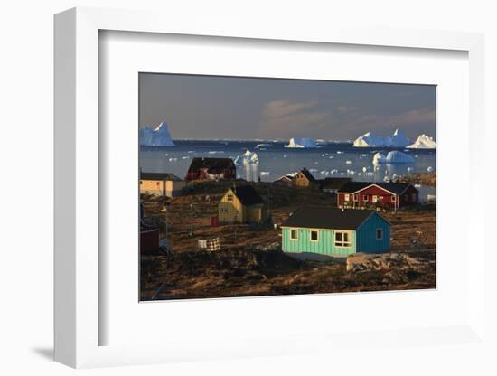 Coastal Settlement Houses, Saqqaq, Greenland, August 2009-Jensen-Framed Photographic Print