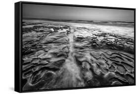 Coastal Texture Along the La Jolla Coastline-Andrew Shoemaker-Framed Stretched Canvas