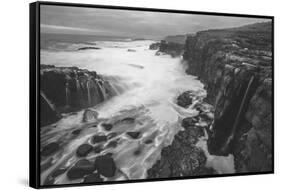 Coastal Tidefall, Sonoma Coast California-Vincent James-Framed Stretched Canvas