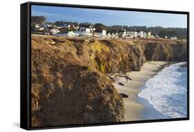 Coastal Town of Mendocino, California, United States of America, North America-Miles-Framed Stretched Canvas