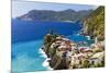 Coastal Town On A Cliff, Vernazza, Italy-George Oze-Mounted Photographic Print