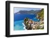 Coastal Town On A Cliff, Vernazza, Italy-George Oze-Framed Photographic Print