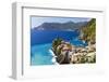 Coastal Town On A Cliff, Vernazza, Italy-George Oze-Framed Premium Photographic Print