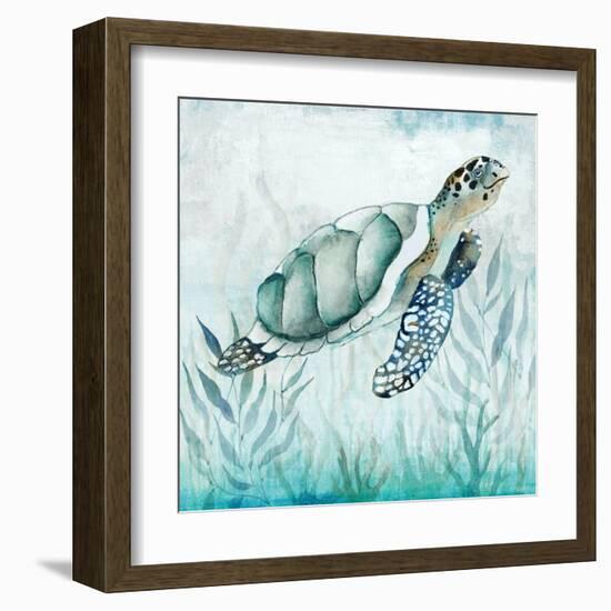 Coastal Turtle I-Janet Tava-Framed Art Print