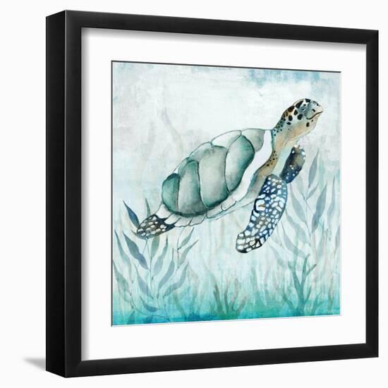 Coastal Turtle I-Janet Tava-Framed Art Print