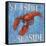 Coastal USA Lobster-Paul Brent-Framed Stretched Canvas