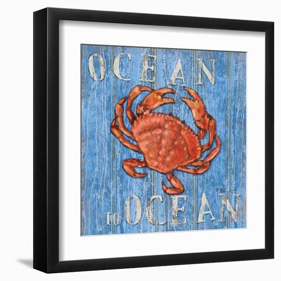 Coastal USA Red Crab-Paul Brent-Framed Art Print