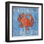 Coastal USA Red Crab-Paul Brent-Framed Art Print