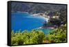 Coastal View at Monterosso, Cinque Terre, Italy-George Oze-Framed Stretched Canvas