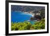 Coastal View at Monterosso, Cinque Terre, Italy-George Oze-Framed Premium Photographic Print