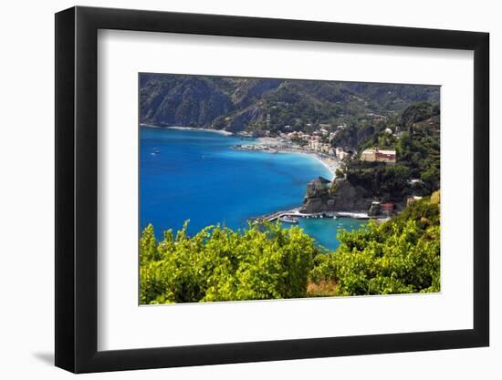 Coastal View at Monterosso, Cinque Terre, Italy-George Oze-Framed Photographic Print