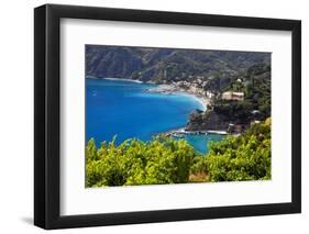 Coastal View at Monterosso, Cinque Terre, Italy-George Oze-Framed Photographic Print